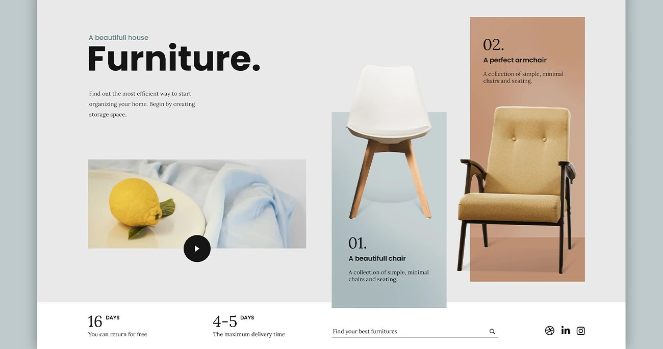 Furniture design promotions through email marketing