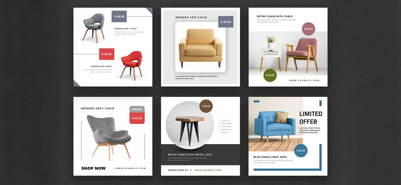 Furniture marketing using social media