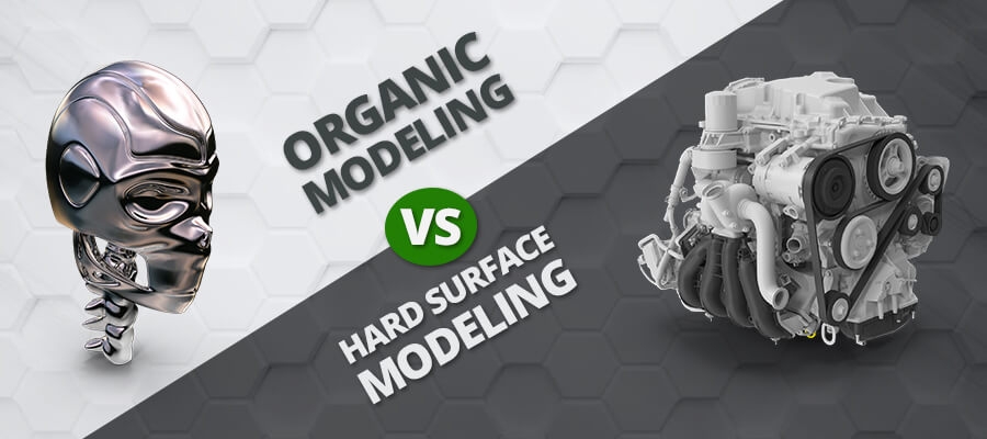 Hard surface vs organic surface modeling