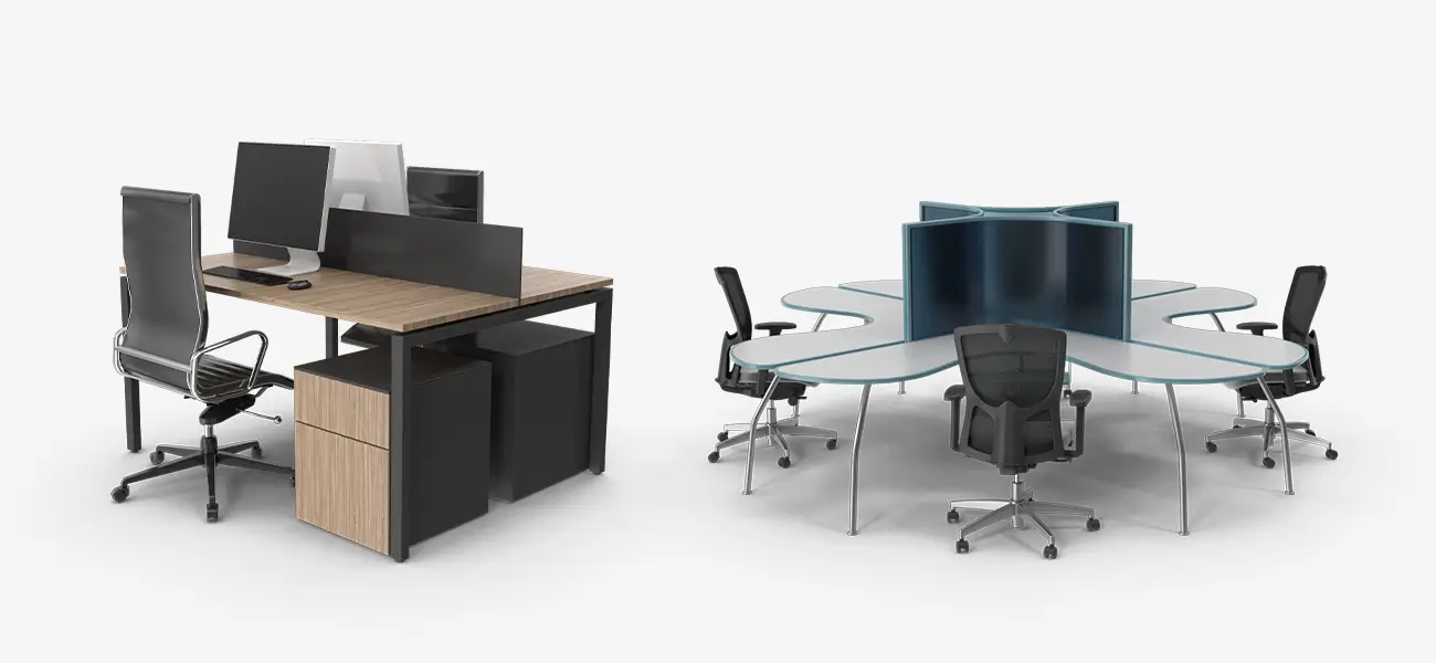 3D rendering helps in showcasing the furniture variations