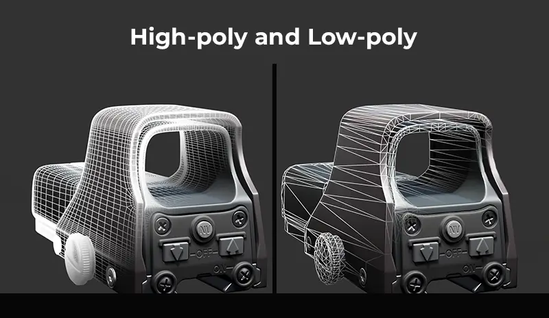 High-poly and Low-poly