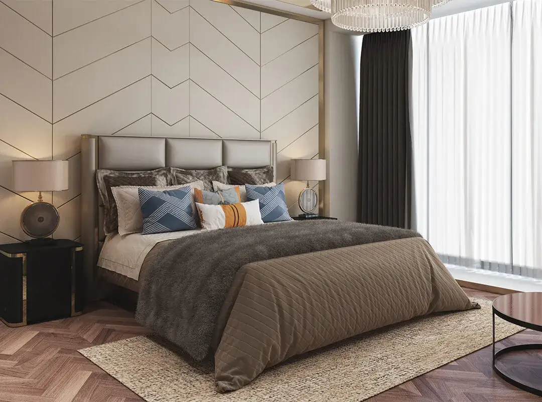 Bed design a lifestyle scene