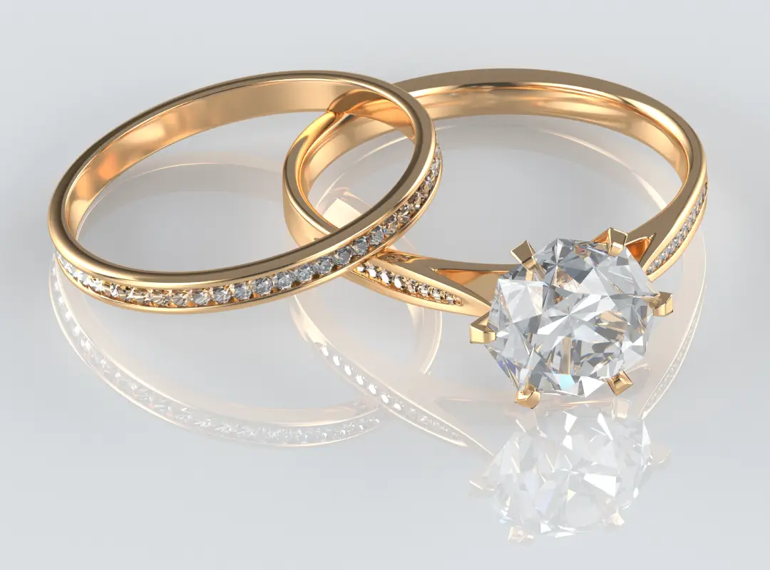 Wedding rings 3D design