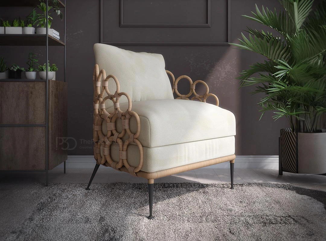Chair 3D model in living room