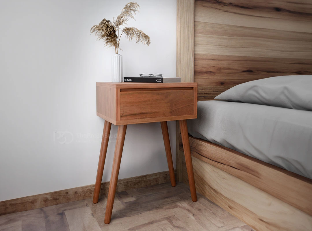 Side table design in a bedroom